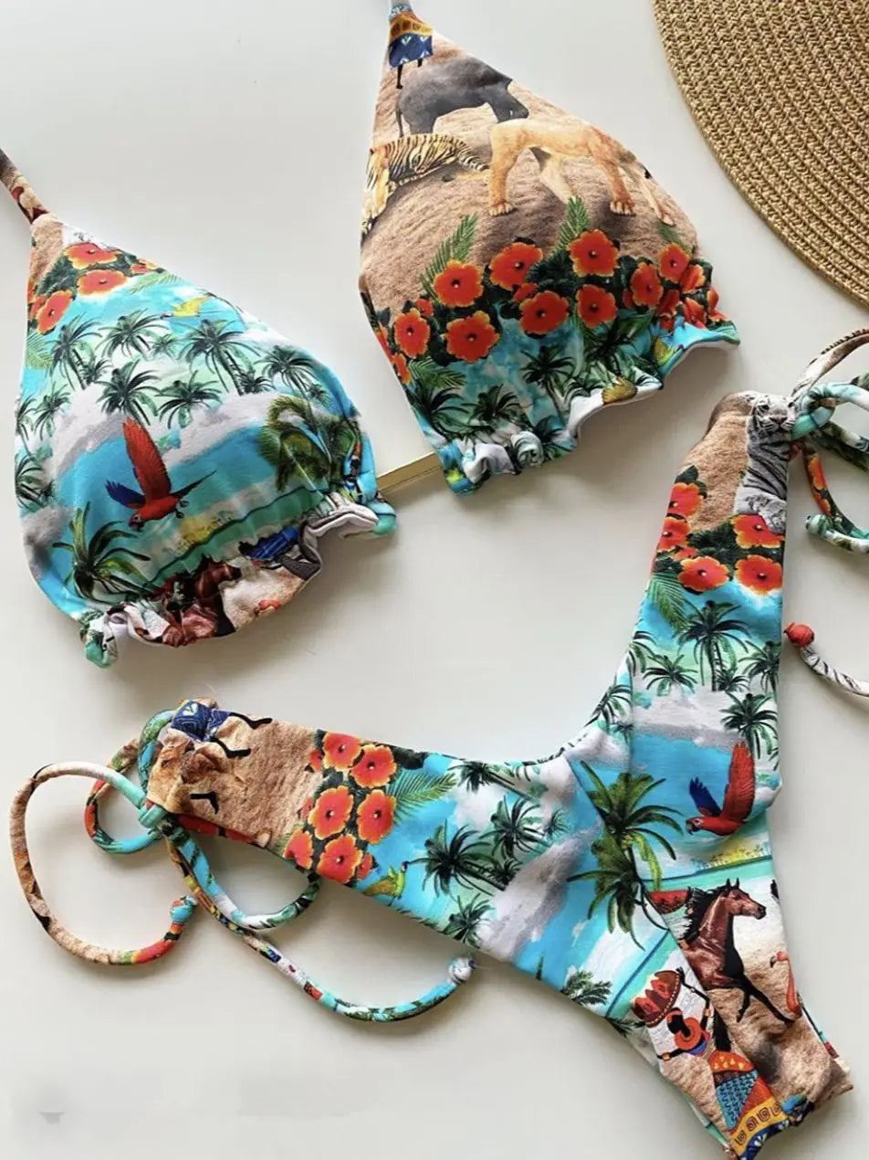 Tropakini Bikinis Set Hot Sport Swimwear Push-Up Padded Swimsuit  Exquisite Swimwear