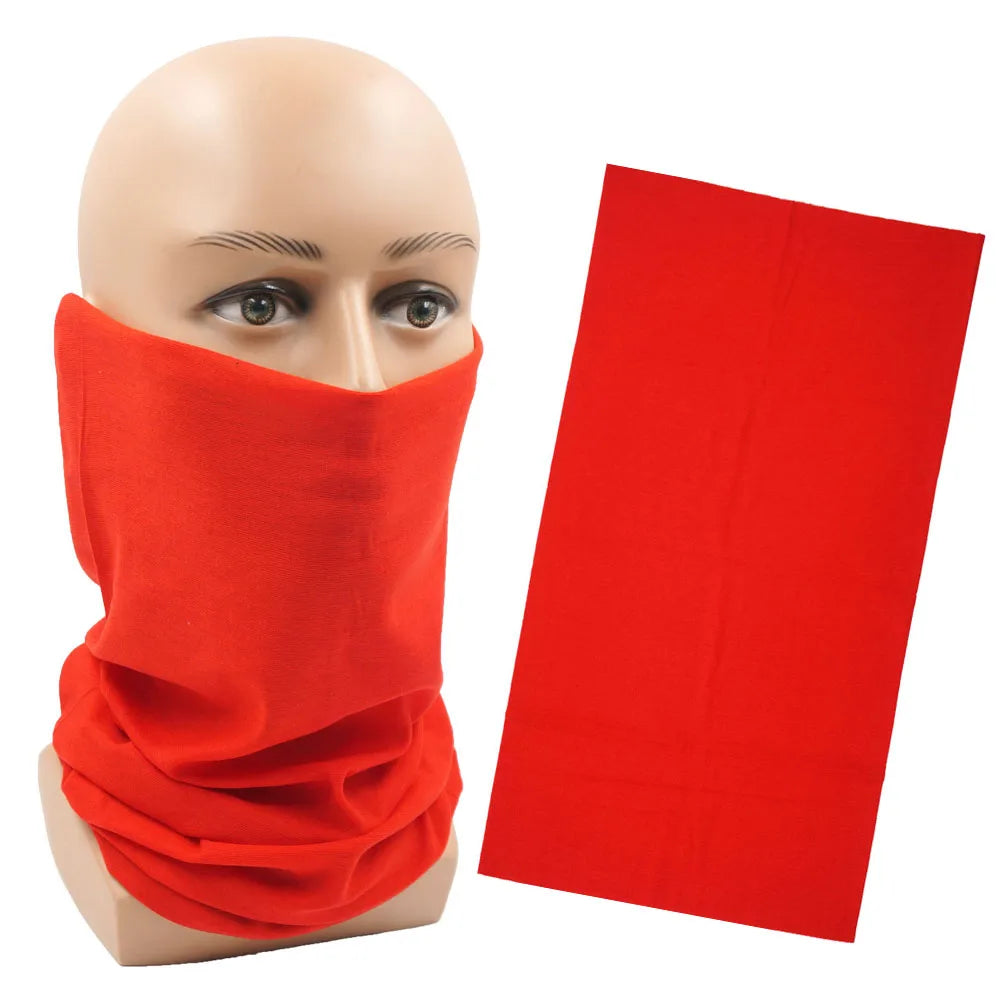 Outdoor Magic Bandana Solid Dyeing Color Cycling Hiking Scarves Fashion Headwrap Neck Tube Cover Fishing Windproof Face Mask