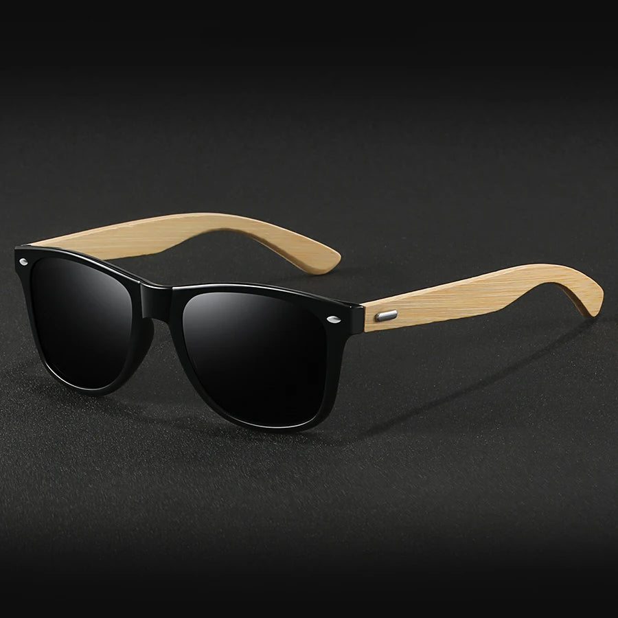 Fashion Bamboo Wood Vintage Square Sunglasses Men/Women Luxury Brand Designer Sun Glasses Wooden Driving Fishing UV400 Eyewear