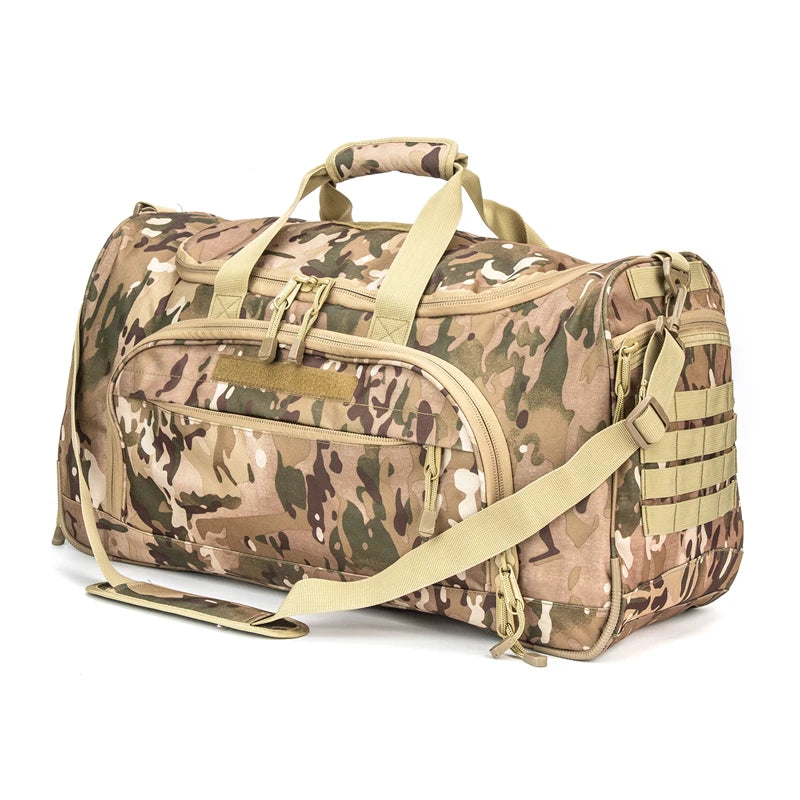 50L Waterproof Gym Bag Men Sports Travel Bags Military Tactical Duffle Luggage Outdoor FitnessTraining Bag