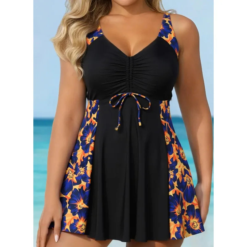 2 Pieces Leopard Plus Size Swimwear