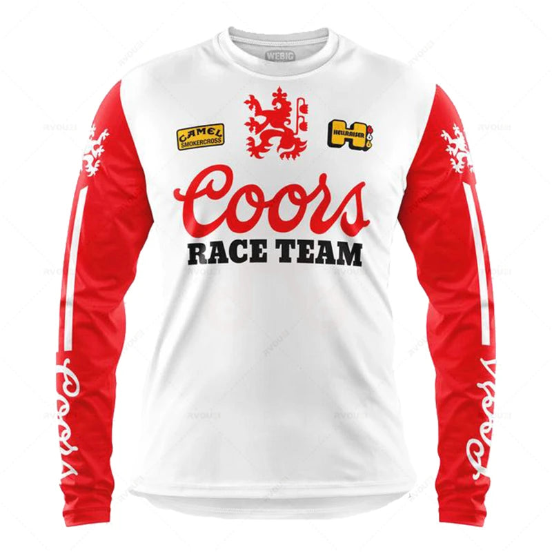 Camping Downhill Jerseys, Mountain Bike, MTB Shirts,Offroad MX Motorcycle Clothing, Motocross Sportwear, Fishing Hunting Clothes