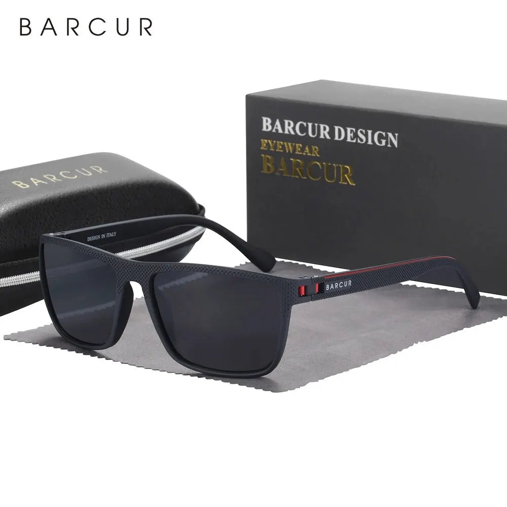 BARCUR Sunglasses Men Polarized Light Weight Sports Sun Glasses Women Eyewear Accessory Oculos UVAB Protection