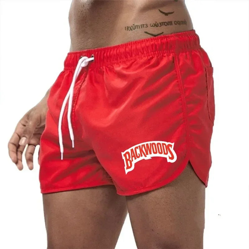 Men's Swim Trunks New Summer Quick Dry Breathable Beach Men Shorts Elastic Waist Drawstring Board Shorts For Vacation Surfing