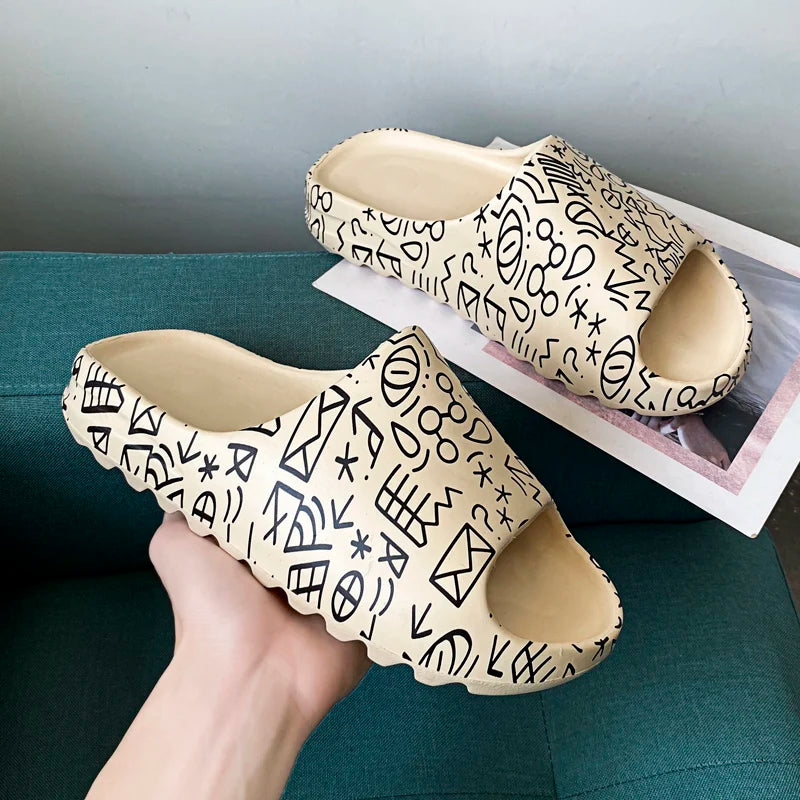 Unisex House Shoes Non-Slip thick Soft Platform Slide Sandals for Women/Men Indoor Outdoor Shower Bathroom Slipper