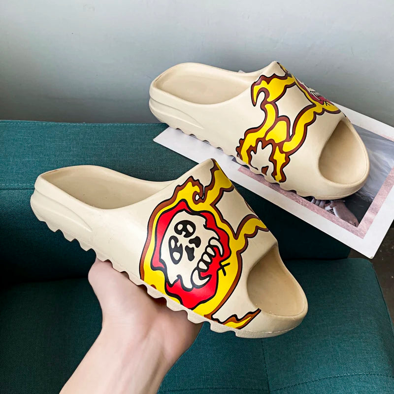 Unisex House Shoes Non-Slip thick Soft Platform Slide Sandals for Women/Men Indoor Outdoor Shower Bathroom Slipper
