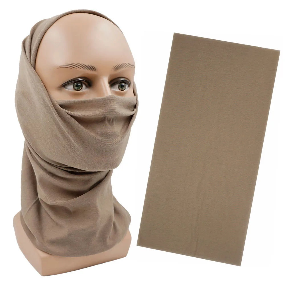 Outdoor Magic Bandana Solid Dyeing Color Cycling Hiking Scarves Fashion Headwrap Neck Tube Cover Fishing Windproof Face Mask
