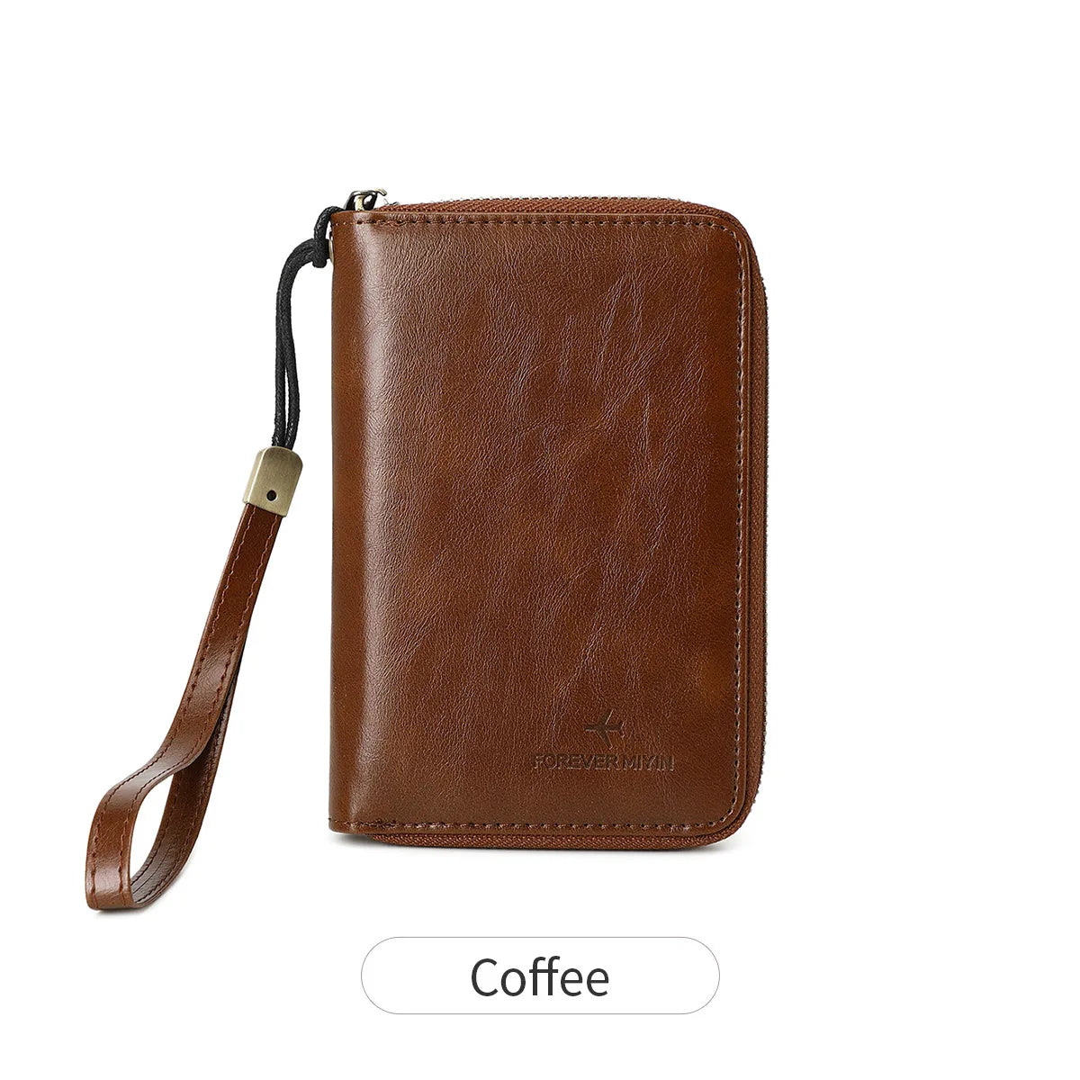 RFID shielded passport wallet PU leather zipper travel credit card bag ID card window multifunctional storage file ticket bag