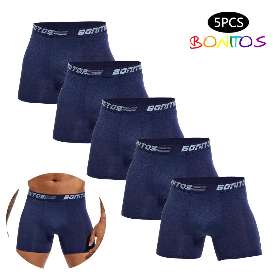 5pcs boxers Men's Breathable boxer shorts Men Underwear Polyester underpants for man High Quality Male Trunks