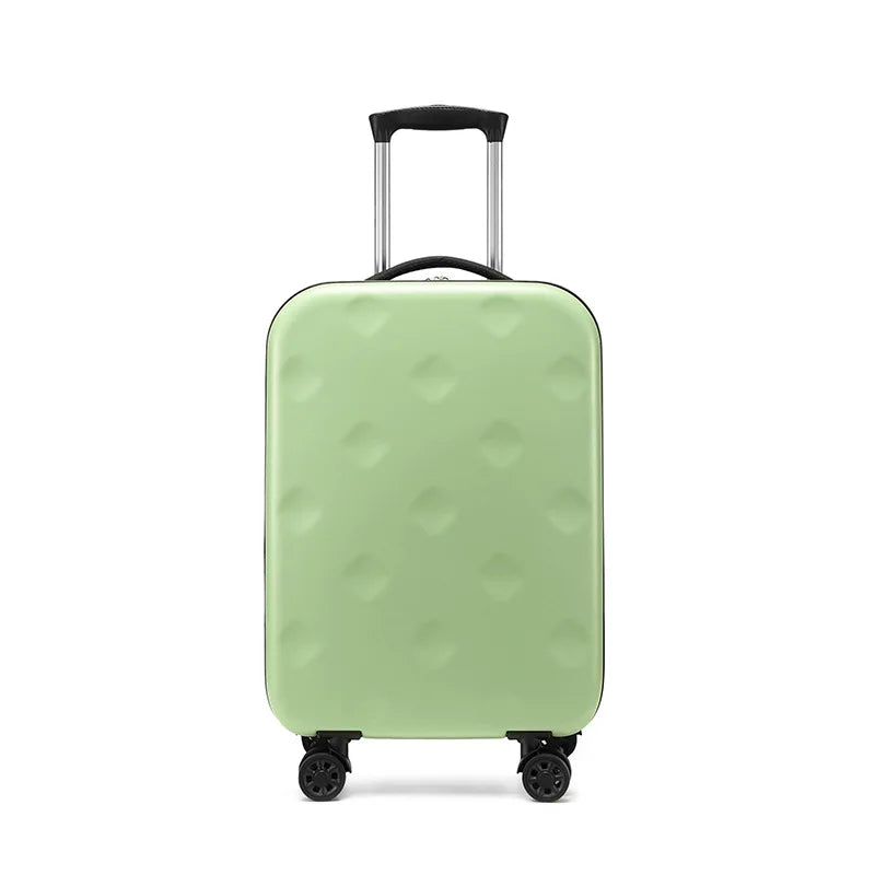 Foldable 4-Wheel Spinner Luggage with Retractable Handle, Portable Packing Suitcase, TSA Lock Carry-On 20-Inch Cabin Baggage