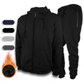 Men's 2 Pieces Tracksuits Hooded Athletic Jogging suits Sets Casual Outfits Fleece Sweatsuit with Zipper Pockets