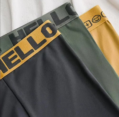 1/5pcs Men's Underwear, Breathable Comfy Quick Drying Stretchy Boxer Trunks, Sexy Underpants, Men's Trendy Boxer Panties