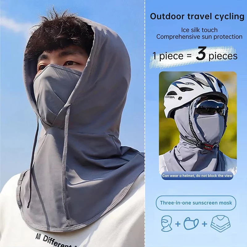 Summer Full Face Sun Protection Hat Face Mask Outdoor Hiking and Camping UV Protection Hat Neck Protection Hat