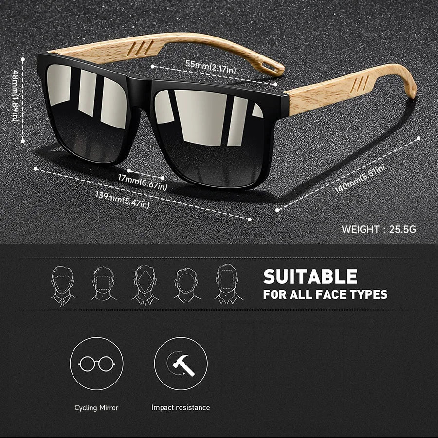 Fashion Vintage Square Square Frame Sunglasses Men/Women Fishing, Driving, Luxury Brand Designer Sun Glasses