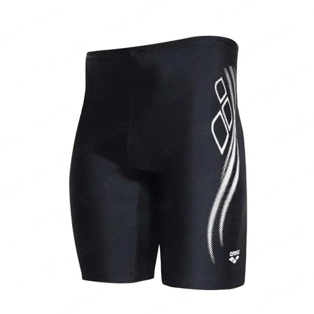 Men Swim Jammer Swimming Trunks Professional Swim Surf Trunks Summer Beach Lycra Quick Dry Uv Protection Gym Tights Shorts