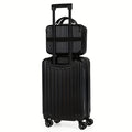 2-piece luggage set with carry-on travel bag, a 20-inch suitcase and a 14-inch handbag that can be slung over the trolley case