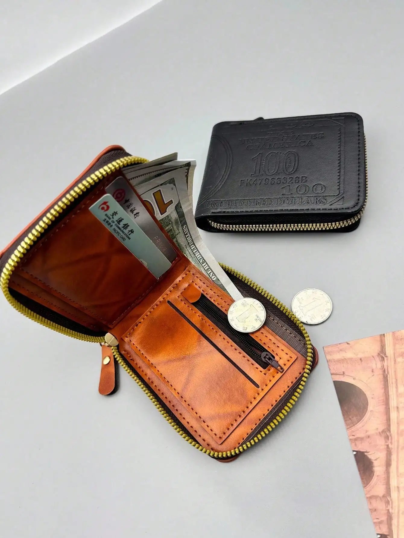 1PC Fashion Simple Men's Short Wallet, PU Leather Multi-Card Slot Coin Purse, Minimalist Casual Wallet for Boys