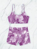 Two Pieces Marble Print Swimwear 2026 Women High Waist Swimsuit Summer Beach Wear Female Bathers Bathing Swimming Sport Suit