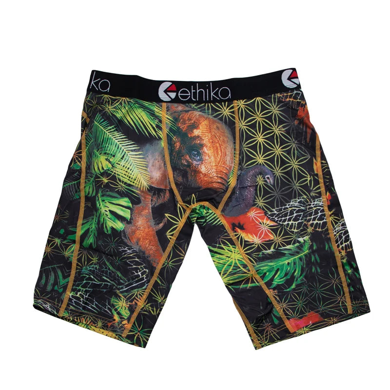 ETHIKA 1Pcs Men Underwear Breathable Crotch Mens Underpants Plus Size Sexy Man Swimming Boxers Briefs Men's Panties Boxershorts