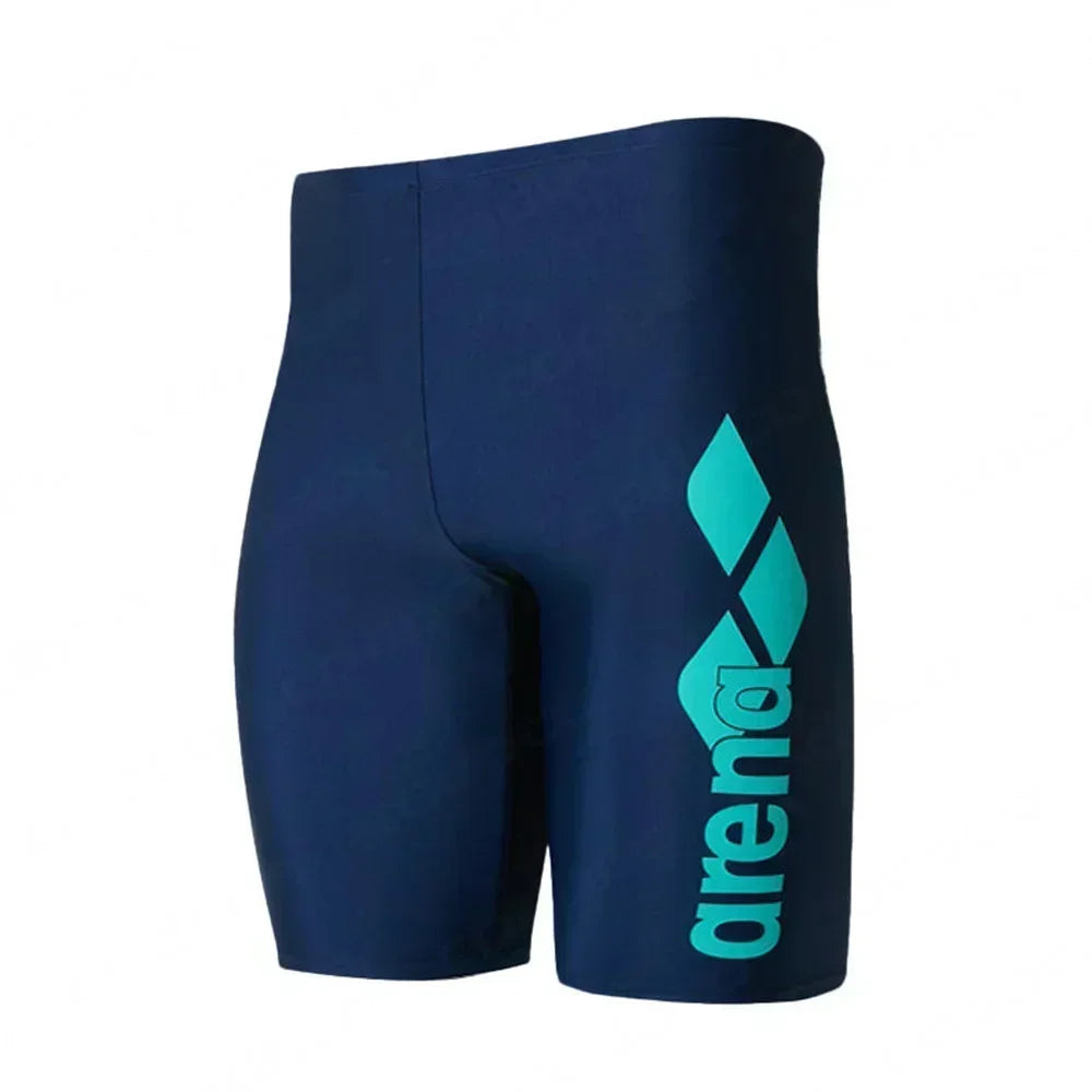 Men Swim Jammer Swimming Trunks Professional Swim Surf Trunks Summer Beach Lycra Quick Dry Uv Protection Gym Tights Shorts