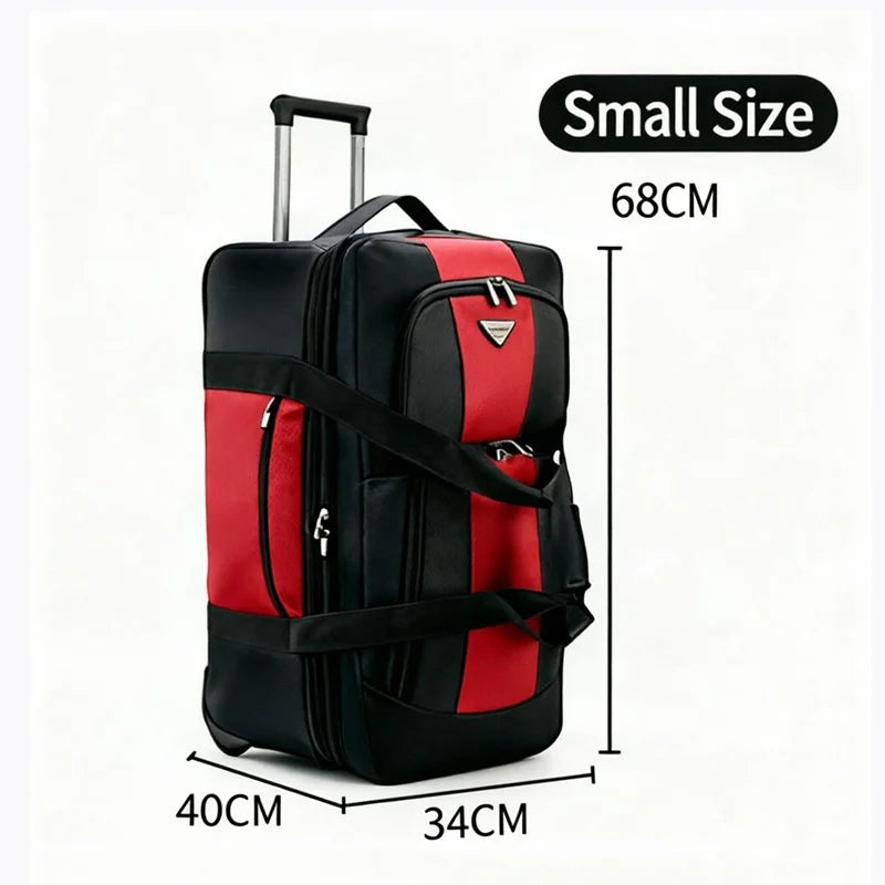 Large Capacity Travel Bag With Wheels 22/70/90IN Foldable Travel Backpack Scalable Handbags Multi Functional Storage Luggage Bag