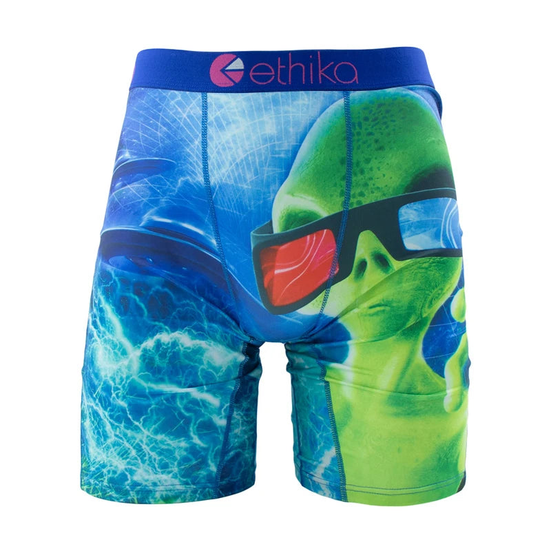 ETHIKA 1Pcs Men Underwear Boxers Breathable Mesh Crotch Mens Panties Plus Size S-3XL Summer Man Underpants Men's Boxers Briefs