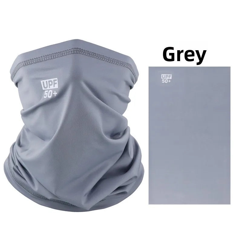 Sun protection face mask, cycling sun protection neck gaiter, unisex fishing ice silk magic headscarf, summer thin neck scarf