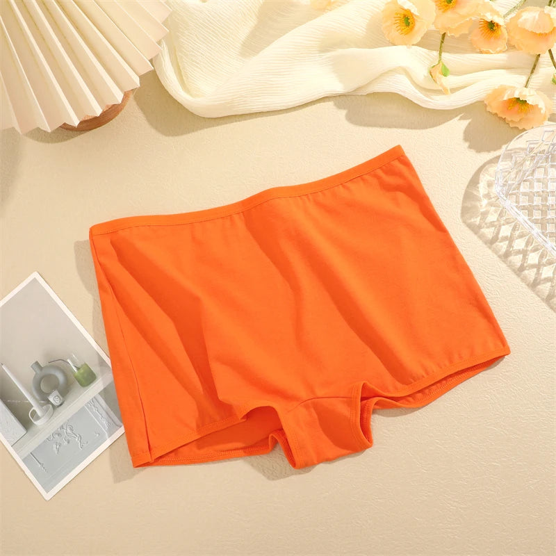 New Women's Panties Cotton Seamless Sports Boxers Underwear Female Solid Color Briefs Cozy Lingerie Intimate Underpants XS-XL