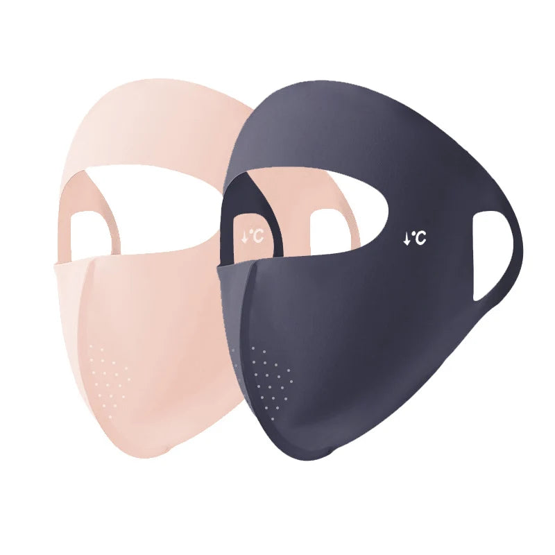1/2Pcs Summer Full Face Mask Sun Protection Men Women Face Mask for Outdoor Travel Ice Sense Breathable Elastic Facekini