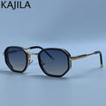 Vintage Square Punk Sunglasses Men 2026 Luxury Designer Retro Steampunk Octagon Metal Frame Sun Glasses for Male Driving Shades