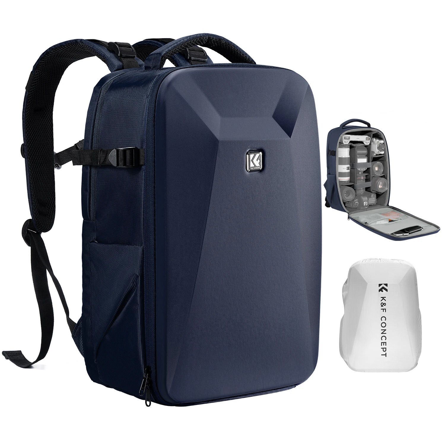 K&F CONCEPT 22L Camera Bag Large Capacity Travel Photography Backpack Waterproof Men's backpack Bag DSLR/SLR Camera Rain Cover