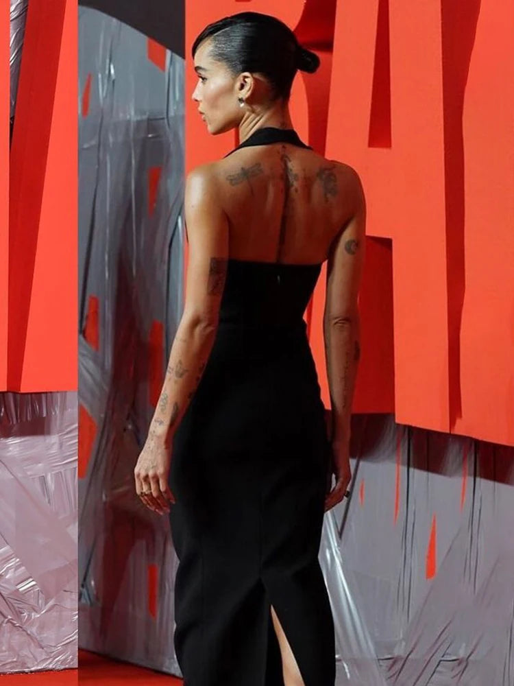 Evening Party Celebrity BodyLong Dress