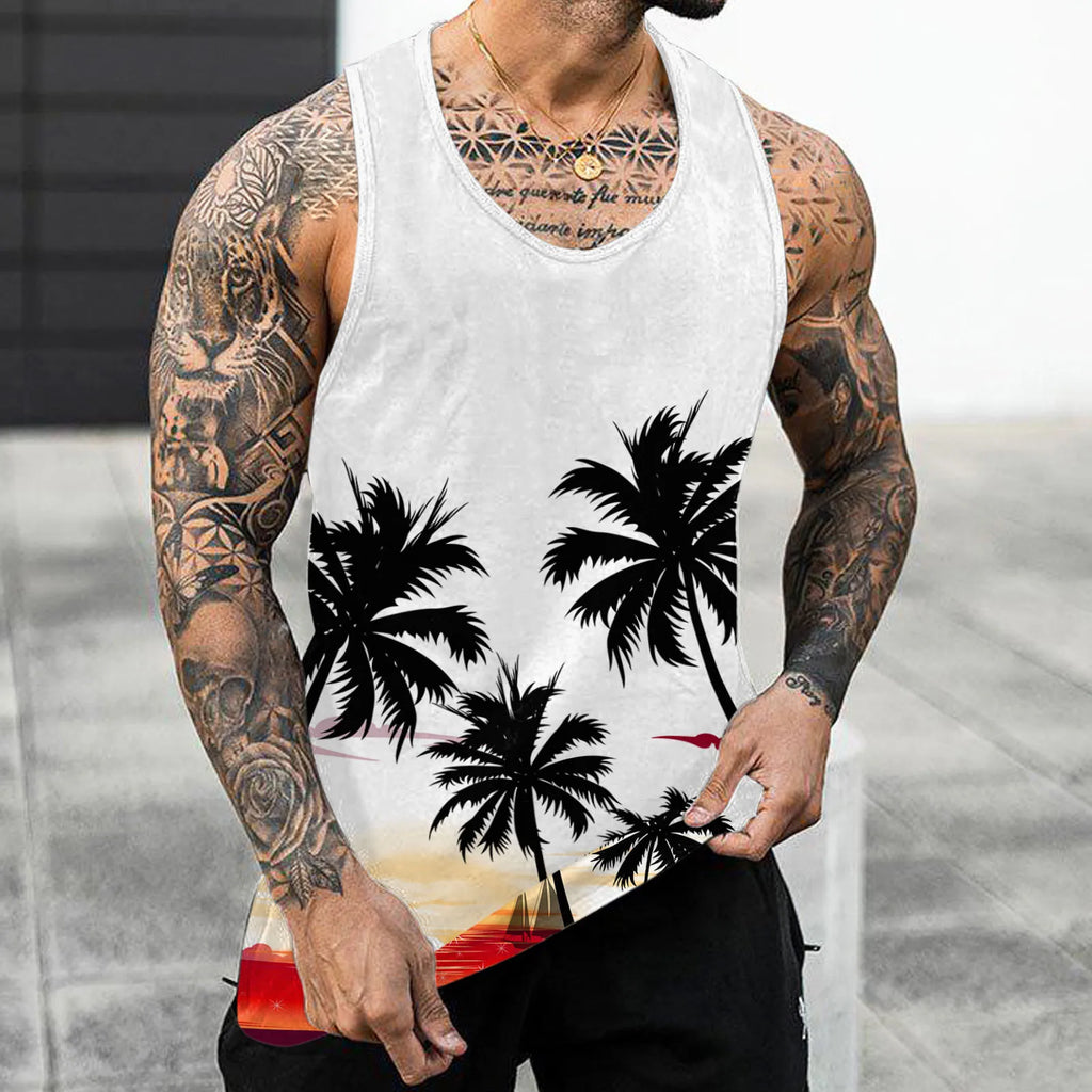 Hawaiian Fashion Men's Sleeveless Tank Top