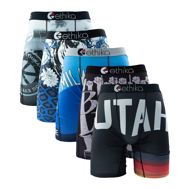 5pcs ETHIKA Men Underwear Breathable Underpants Boxer brief