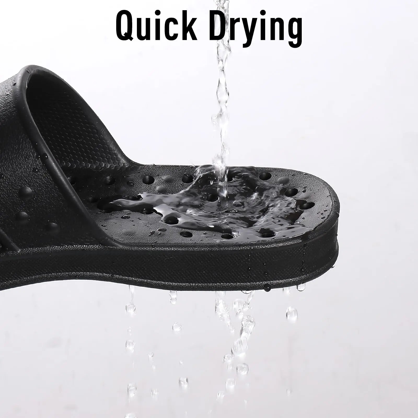 Comwarm Quick Drying Shower Slippers For Women/Men Beach Slides With Arch Support Super Soft Bathroom Slippers With Drain Holes