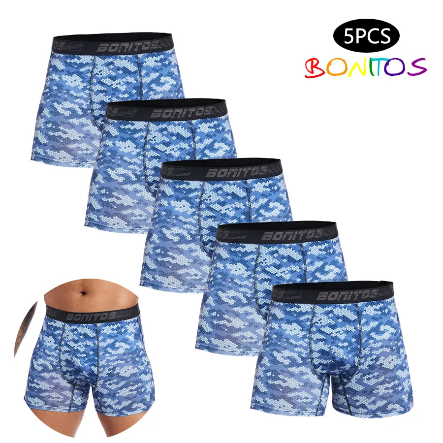 5pcs boxers Men's Breathable boxer shorts Men Underwear Polyester underpants for man High Quality Male Trunks