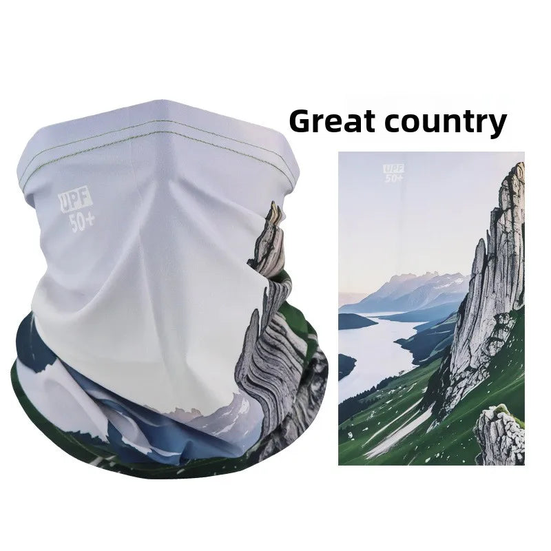 Sun protection face mask, cycling sun protection neck gaiter, unisex fishing ice silk magic headscarf, summer thin neck scarf