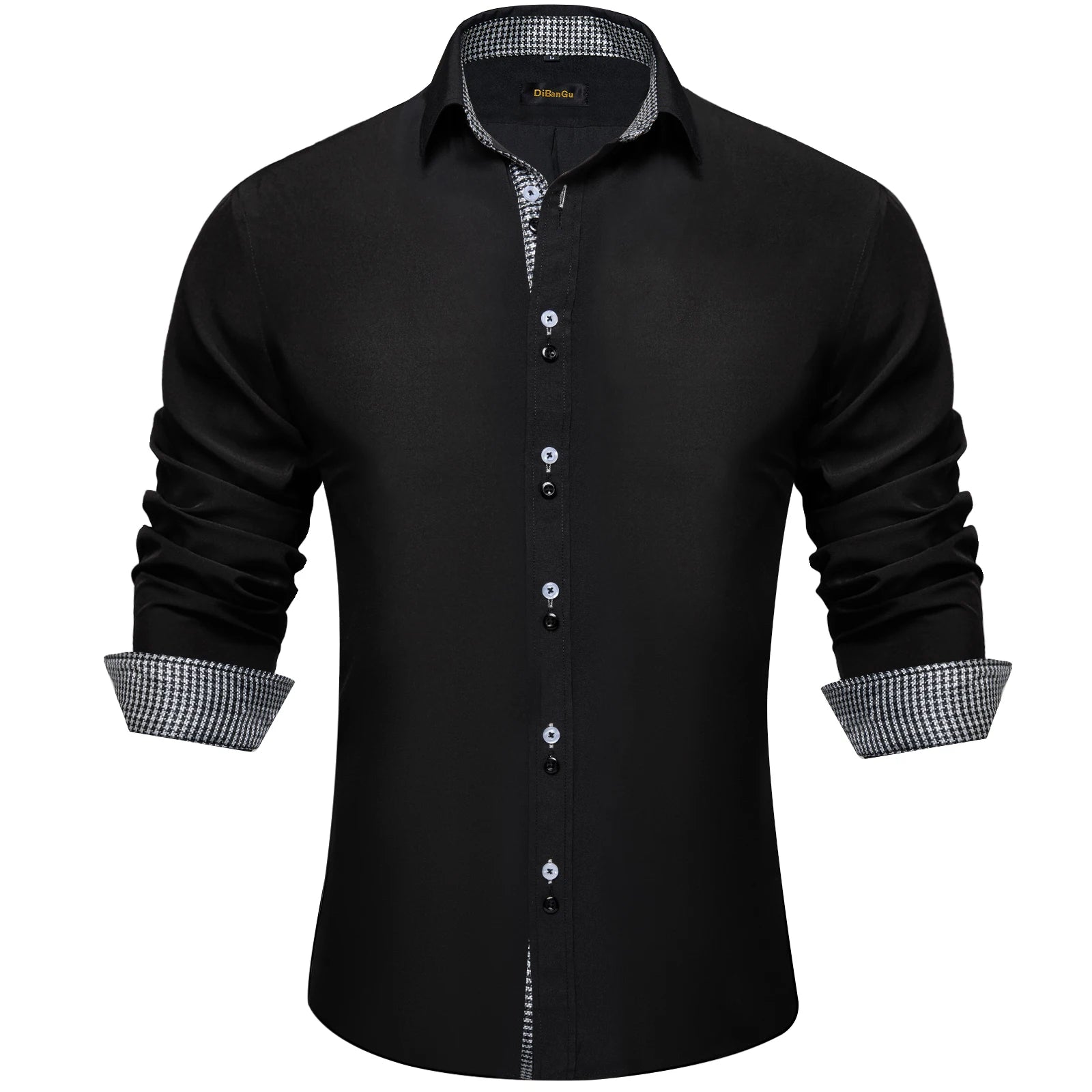 Men's Polyester Cotton Shirts Long Sleeve Paisley Patchwork Social Casual Dress Shirt