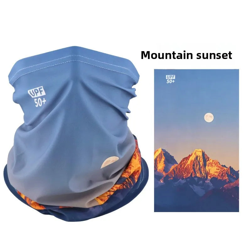 Sun protection face mask, cycling sun protection neck gaiter, unisex fishing ice silk magic headscarf, summer thin neck scarf