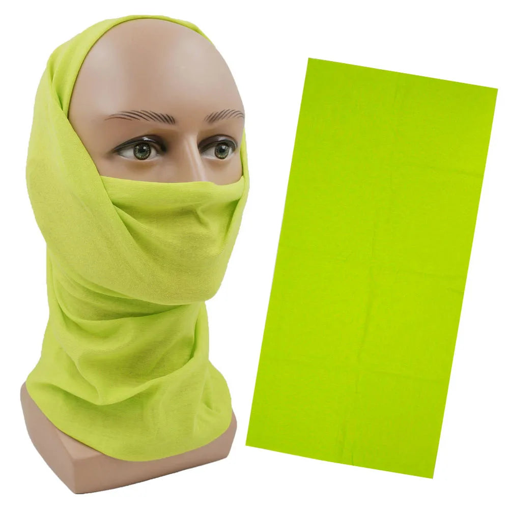 Outdoor Magic Bandana Solid Dyeing Color Cycling Hiking Scarves Fashion Headwrap Neck Tube Cover Fishing Windproof Face Mask