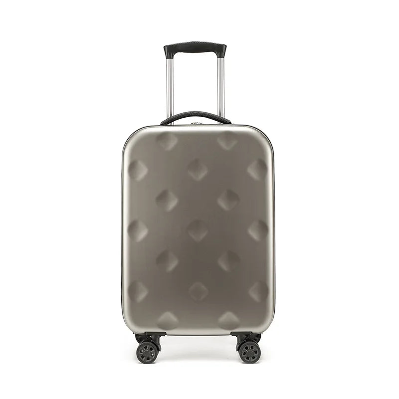 Foldable 4-Wheel Spinner Luggage with Retractable Handle, Portable Packing Suitcase, TSA Lock Carry-On 20-Inch Cabin Baggage