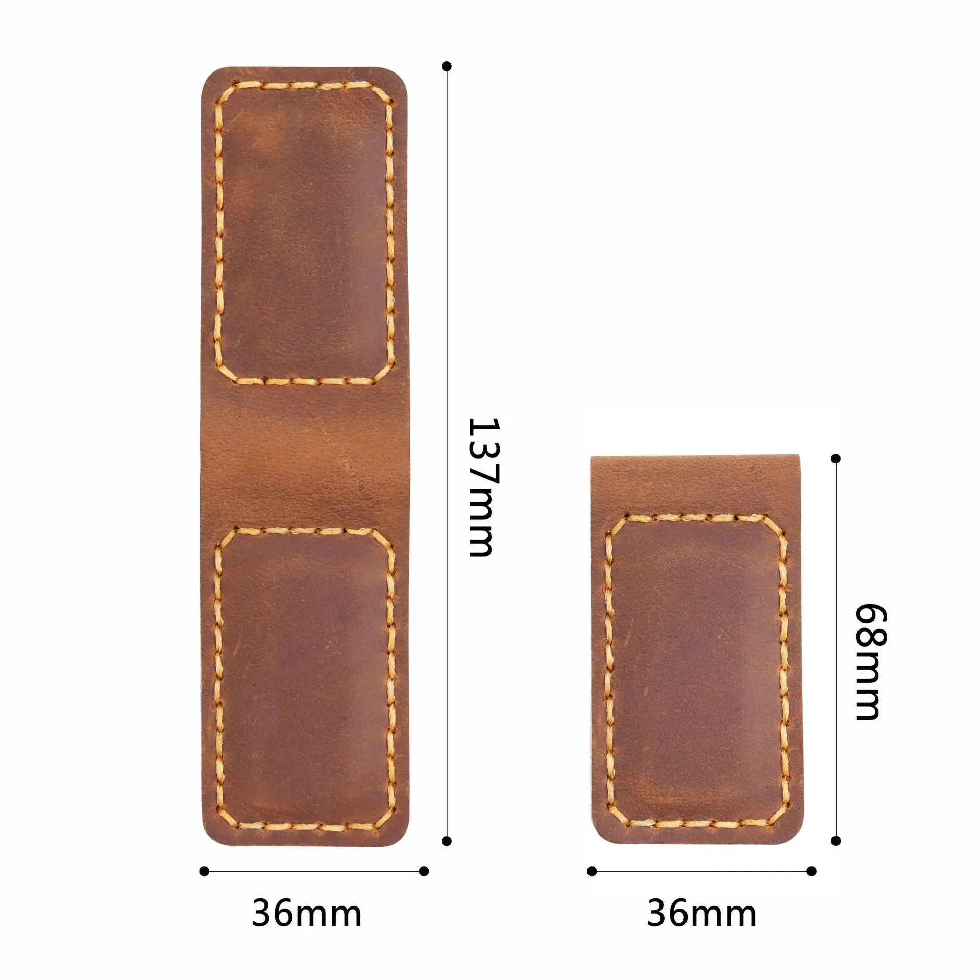 Genuine Leather Money Clips Mini Wallets for Men Slim Front Pocket Magnetic Banknote Clip Minimalist Retro Men's Small Purses