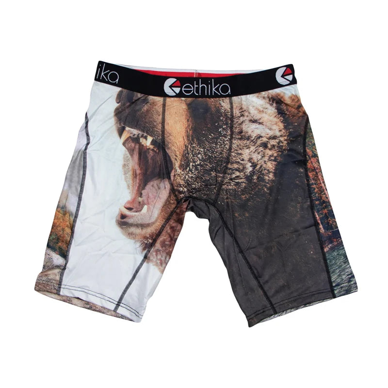 ETHIKA 1Pcs Men Underwear Breathable Crotch Mens Underpants Plus Size Sexy Man Swimming Boxers Briefs Men's Panties Boxershorts