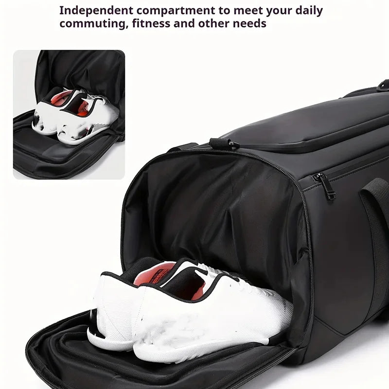 Gym Duffel Bag Yoga Fitness Sport Bag Wet Dry Travel Handbag Outdoor Swimming Camping Pack Large Business Satchel with Shoes Bag