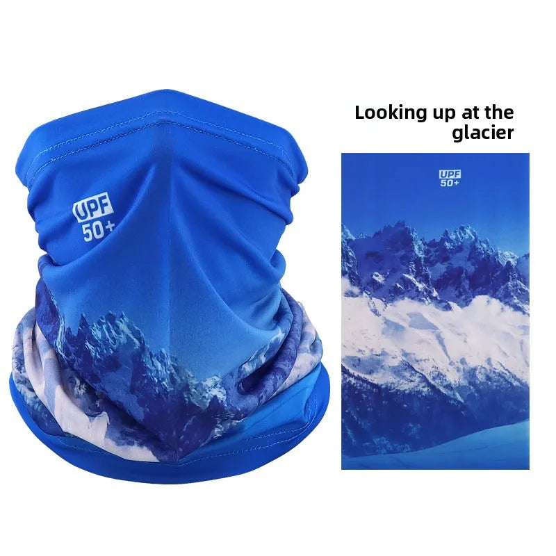 Sun protection face mask, cycling sun protection neck gaiter, unisex fishing ice silk magic headscarf, summer thin neck scarf