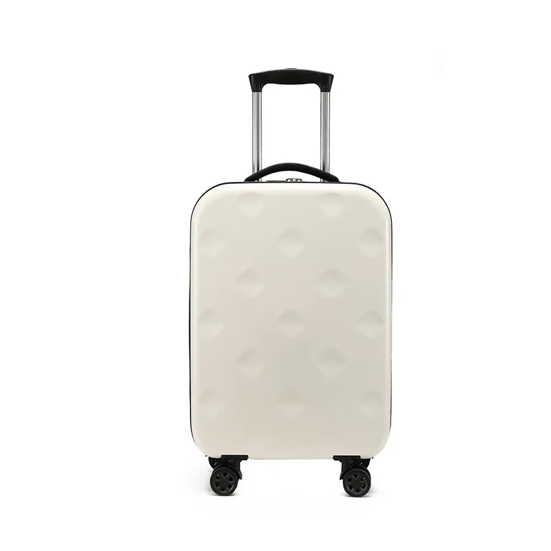 Foldable 4-Wheel Spinner Luggage with Retractable Handle, Portable Packing Suitcase, TSA Lock Carry-On 20-Inch Cabin Baggage