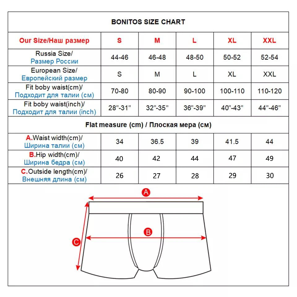 5pcs Men's Breathable Boxer Shorts