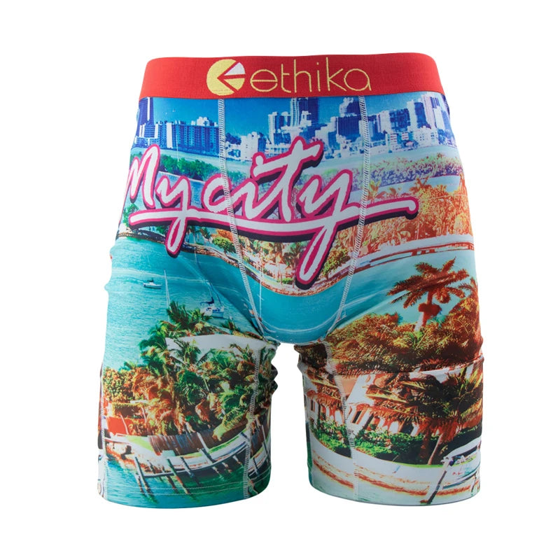 ETHIKA 1Pcs Men Underwear Boxers Breathable Mesh Crotch Mens Panties Plus Size S-3XL Summer Man Underpants Men's Boxers Briefs