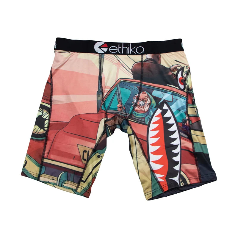 ETHIKA 1Pcs Men Underwear Breathable Mesh Crotch Mens Boxershorts Plus Size Sexy Man Swimming Underpants Men's Panties Boxers