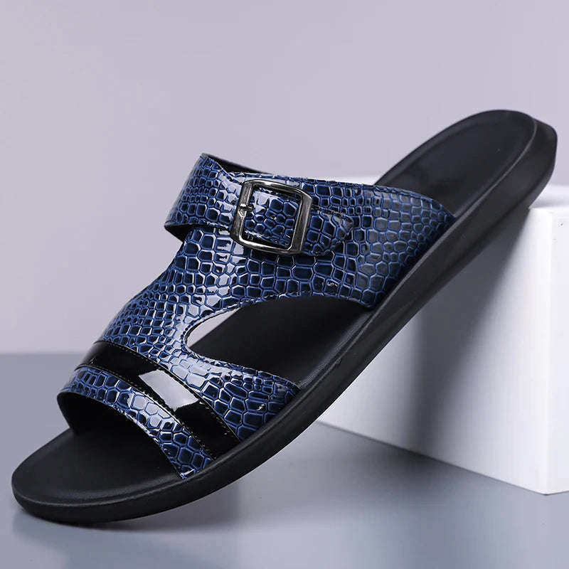 Plus Size 38-48 Hot-selling Men Slippers Sole Open Toe Beach Slides All-match Man Flip Flops Versatile Half Flats Sandals Slides